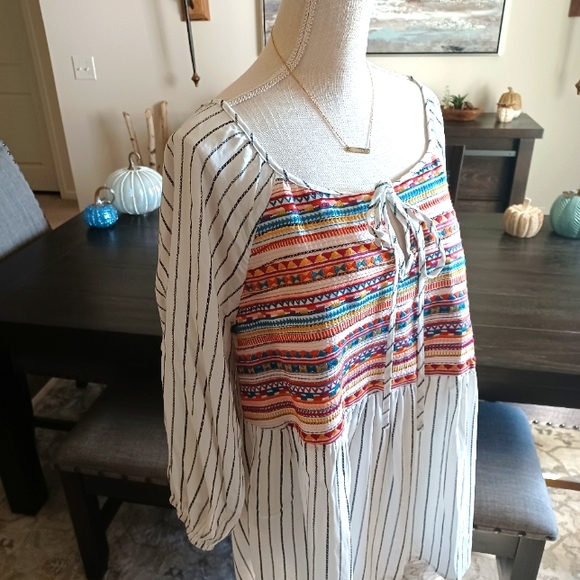 Savanna Jane Mixed Media Print Tunic - Picture 2 of 9